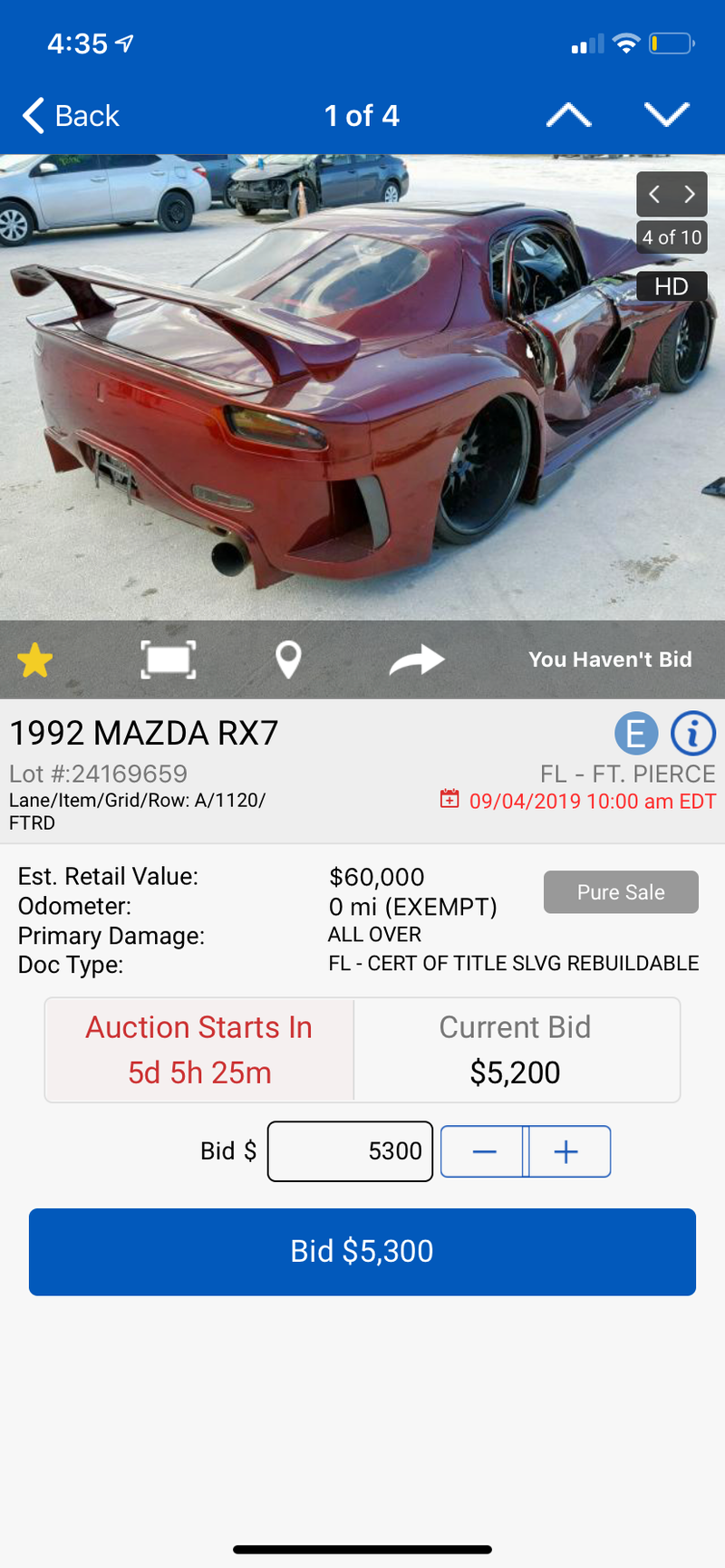 Illustration for article titled HOLY SHIT THERE IS A VEILSIDE FORTUNE RX-7 FOR SALE ON COPART!!!